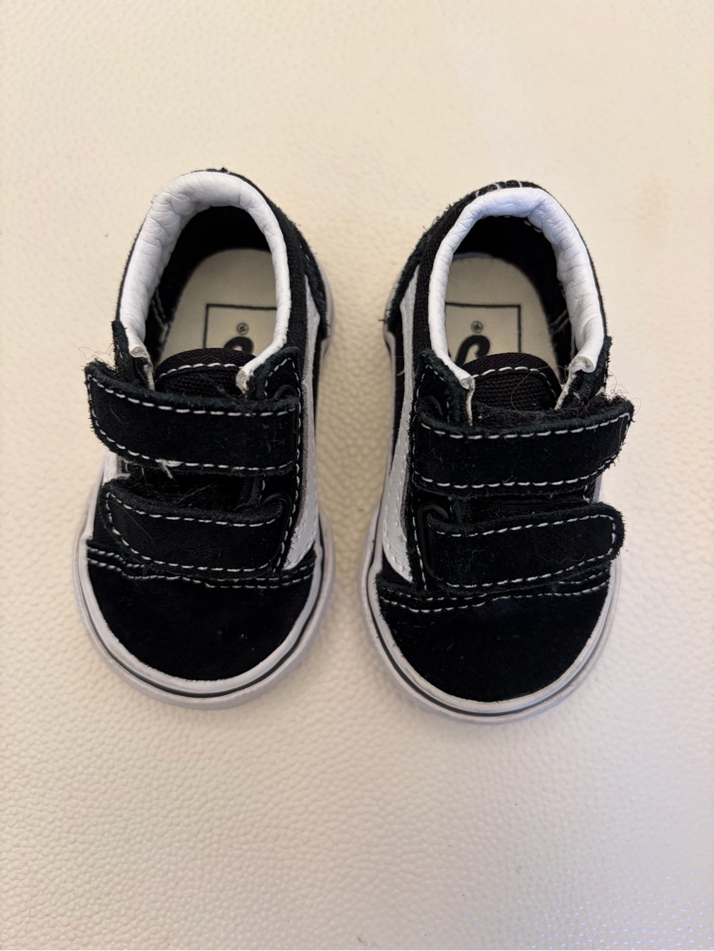Vans black velcro sneaker- baby size 2